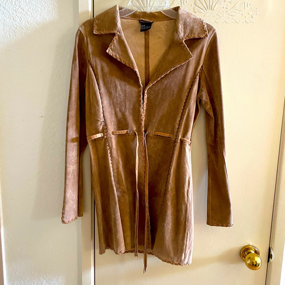 Beautiful clean leather coat.